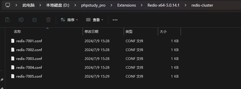 'redis Cluster配置文件'